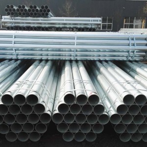 Hot Dip Galvanized Round ERW Carbon Steel Welded Gi Round Pipe Untuk Konstruksi